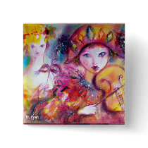 Arlecchino and Colombina buttons