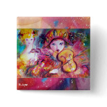 Arlecchino and Colombina buttons by bulgan_lumini Arlecchino and Colombina buttons