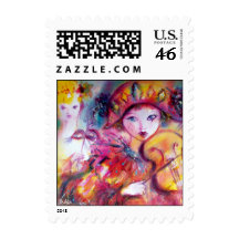 Arlecchino and Colombina Postage Stamps
