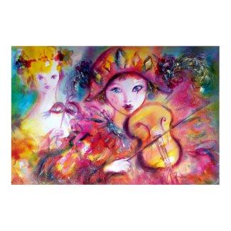 Arlecchino and Colombina print