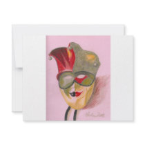 Arlecchino mask invitations by ElenaMalec Arlecchino mask invitations