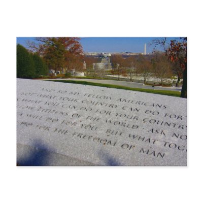 arlington jfk memorial post card by cardart