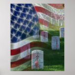 Arlington National Cemetery, American Flag Poster