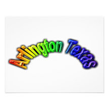 Arlington Texas Popular Rainbow Design Personalized Announcement