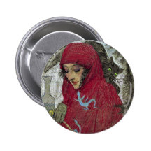 Arllaw, The Writing Witch. Pinback Button