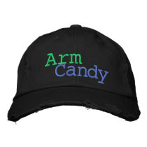 Arm Candy Distressed Basebal Cap for Women or Men? Embroidered Baseball Cap