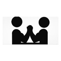 arm wrestling icon photo cards