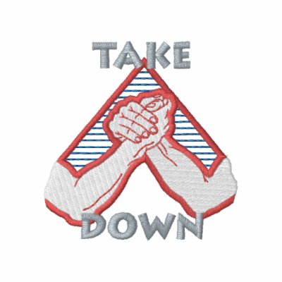 Arm Wrestling Logo Embroidered Hooded Sweatshirt by ZazzleEmbroidery