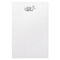 Armadillo art fun cute unique ink line drawing stationery