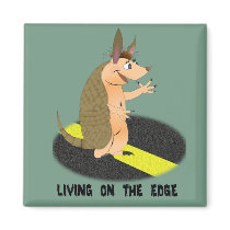 Armadillo Edge Square Magnet by ChiaPetRescue Armadillo Edge Square Magnet