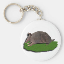 Armadillo grass key chain