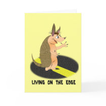 Armadillo Living on the Edge Greeting Card by ChiaPetRescue Armadillo Living on the Edge Greeting Card