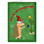 Armadillo Merry Christmas Card