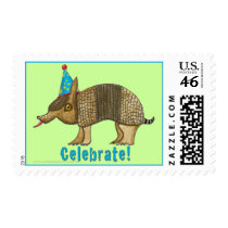 Armadillo Party Postage Stamps
