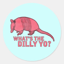 Armadillo Round Stickers