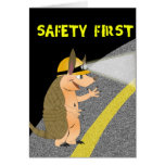 Armadillo Safety First Greeting Card