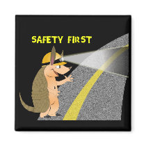Armadillo Safety First Magnet by ChiaPetRescue Armadillo Safety First Magnet