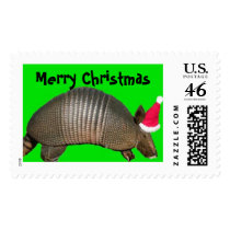 Armadillo Santa, Merry Christmas Postage Stamps