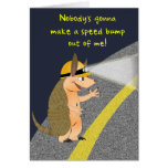 Armadillo Speed Bump Greeting Card