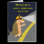 Armadillo Speed Bump Greeting Card