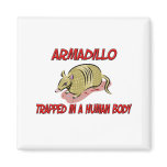 Armadillo trapped in a human body magnet
