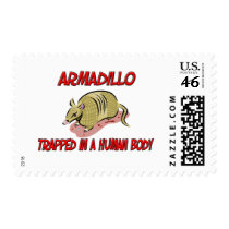 Armadillo trapped in a human body postage stamp