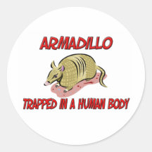 Armadillo trapped in a human body sticker