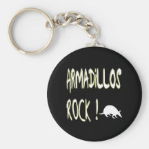 Armadillos Rock! Keychain