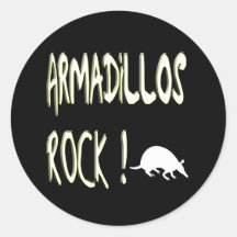 Armadillos Rock! Sticker