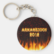 Armageddon 2012 fire and flames. key chain
