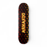 Armando skateboard fire and flames design