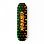 Armando skateboard fire and flames design