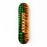 Armando skateboard fire and flames design