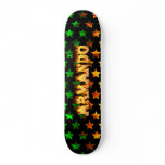 Armando skateboard fire and flames design