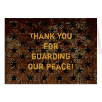 Armed forces day - stars on rusted background cards