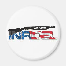 ARMED INFIDEL REFRIGERATOR MAGNETS