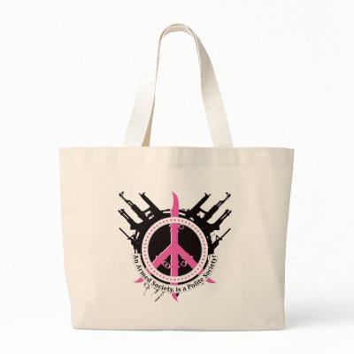 Armed Polite Society - Pink Canvas Bags by visualnewbie