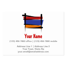 Armenia Brush Flag Business Cards