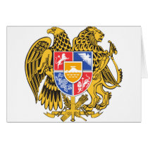 armenia coat of arms greeting card
