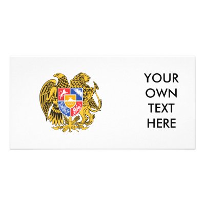 Armenia Coat of Arms Photo Card Template by flagshirts