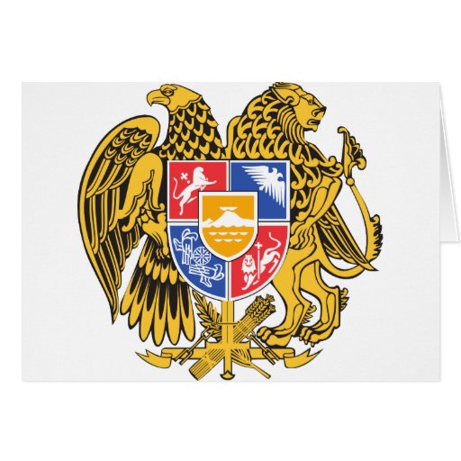 armenia emblem greeting card
