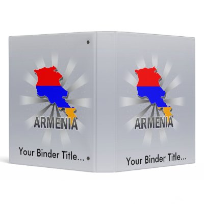 Armenia Flag Map 2.0 3 Ring Binders by representmycountry