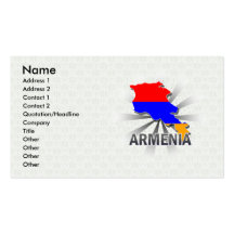 Armenia Flag Map 2.0 Business Card Template