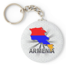 Armenia Flag Map 2.0 Key Chains