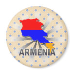 Armenia Flag Map 2.0 Magnet
