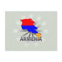 Armenia Flag Map 2.0 Post Card