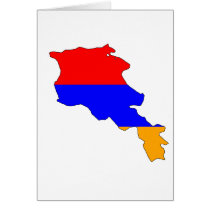 Armenia flag map greeting cards