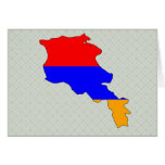 Armenia Flag Map full size Greeting Cards