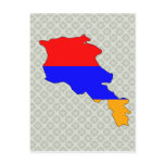 Armenia Flag Map full size Post Card