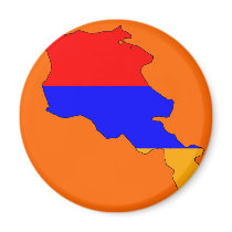 Armenia flag map magnet